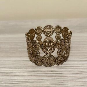 Intricate Gold Filigree Bracelet